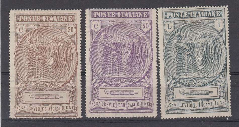 ITALY-1923 SET VERY FINE MINT HINGE REM.SHOWS LIGHTLY THROUGH THE STAMPS-FRESH GUM-R2040.00