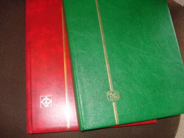 TWO GOOD QUALITY CLEAN 16 DOUBLE SIDED STOCK BOOKS WITH CONTROLS-SEE BELOW