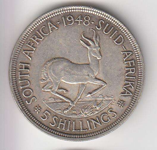 A LOVELY 1948 FIVE SHILLING COIN-KGV-SEE BELOW