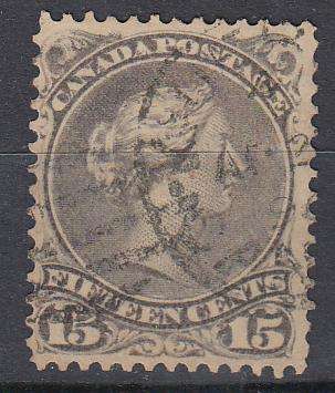 CANADA-QV-15c VERY FINE USED-PERF 12-  R360.00