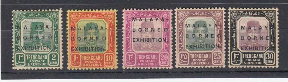 TRENGGANU- 1922 VERY FINE MINT LOT-HINGE REM.   R550.00