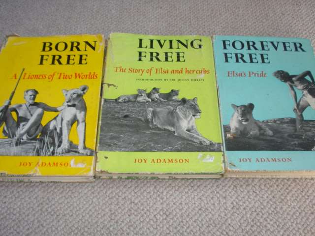 VERY SCARCE " BORN FREE " PLUS TWO OTHERS BY JOY ADAMSON-ALL SIGNED !!-SEE BELOW