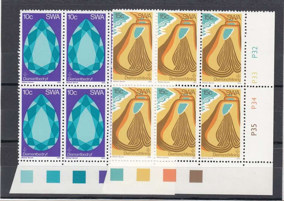 SWA-SACC 276-277 SUPERB UNMOUNTED MINT SET AS CONTROLS BLOCKS R180.00