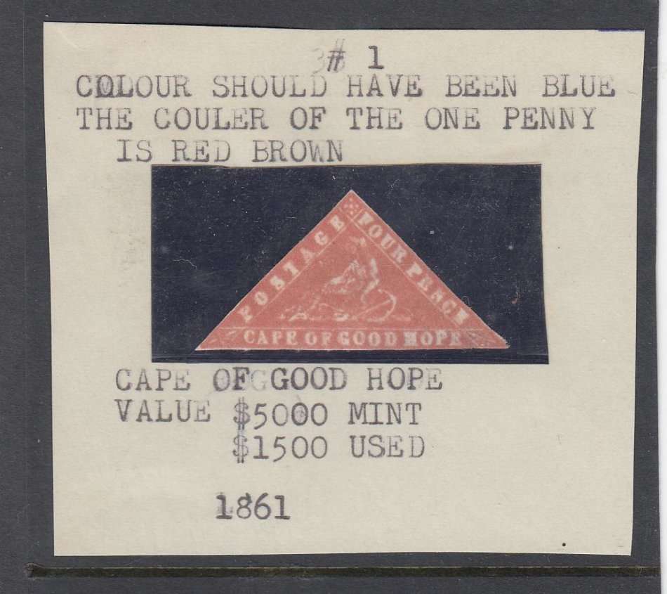 COGH-ONE OF THE COMMONWEALTH`S GREAT RARITIES-" ERROR OF COLOUR "- R600 000.00.SEE BELOW
