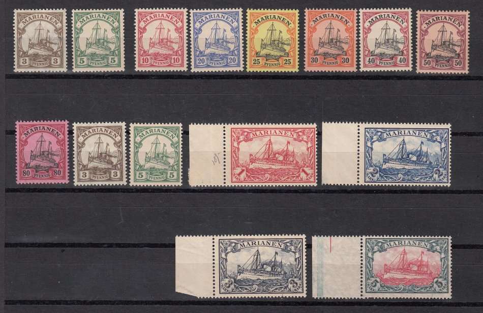 MARIANA ISL.-STUNNING SET WITH SHADES !!TOP VALUES UNMOUNTED MINT- 340 POUNDS +