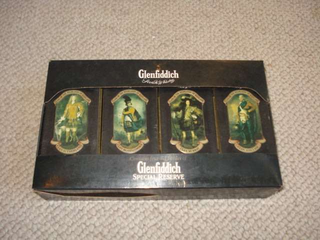 SCARCE BOXED AND SEALED " GLENFIDDICH " COLLECTION-FOUR CLANS SEE BELOW