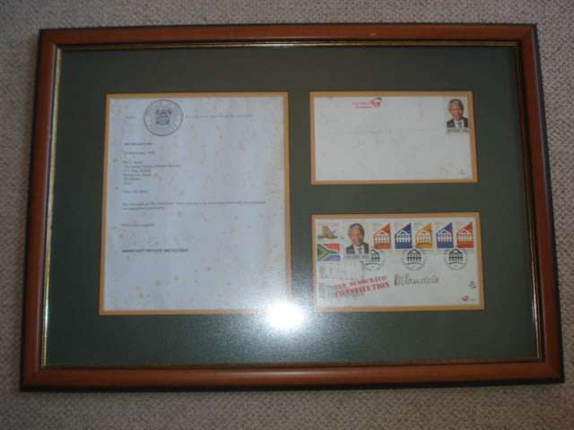 A RARE AND AUTHENTICATED LOT OF MANDELA MEMORABILIA FROM THE OFFICE OF THE PRESIDENT-SEE BELOW