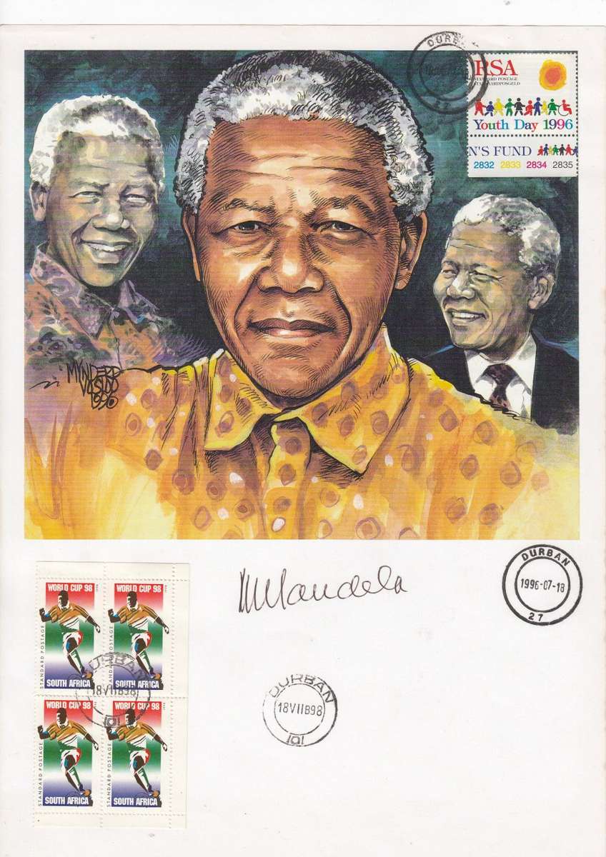 RARE ORIGINAL SIGNATURE OF FORMER NELSON MANDELA-SEE BELOW