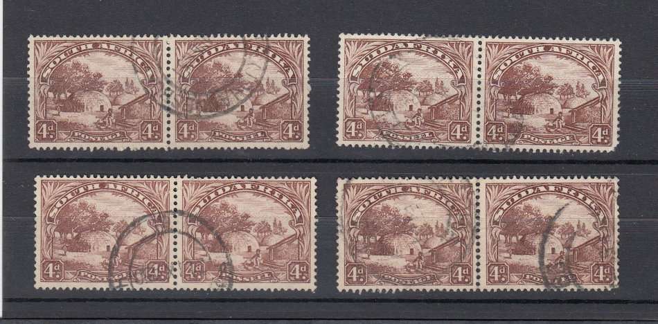 UNION-4d VERY FINE USED PAIRS-STUDY LOT !!