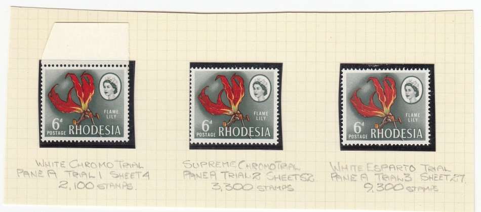 RHODESIA-SCARCE PRINTINGS OF THE 6d WITH WRITE UP-  R1400.00+ SUPERB UMM