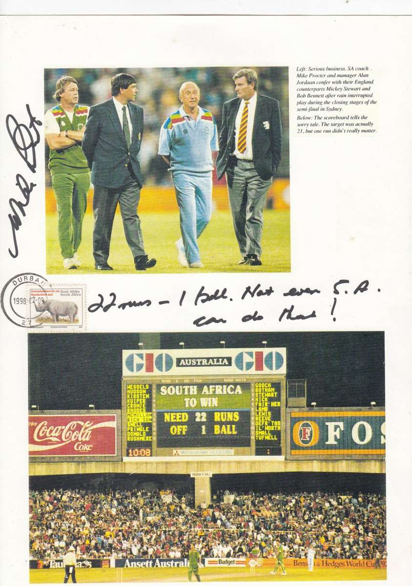 VERY SCARCE A4 SIZE POSTER-GENUINE MIKE PROCTER SIGNATURE AND COMMENT !!!