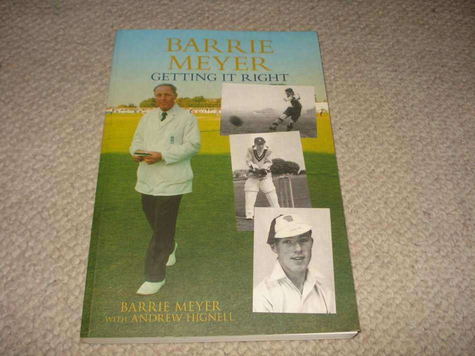 " BARRIE MEYER-GETTING IT RIGHT " SIGNED BY THE LEGEND BARRIE MEYER-SEE BELOW