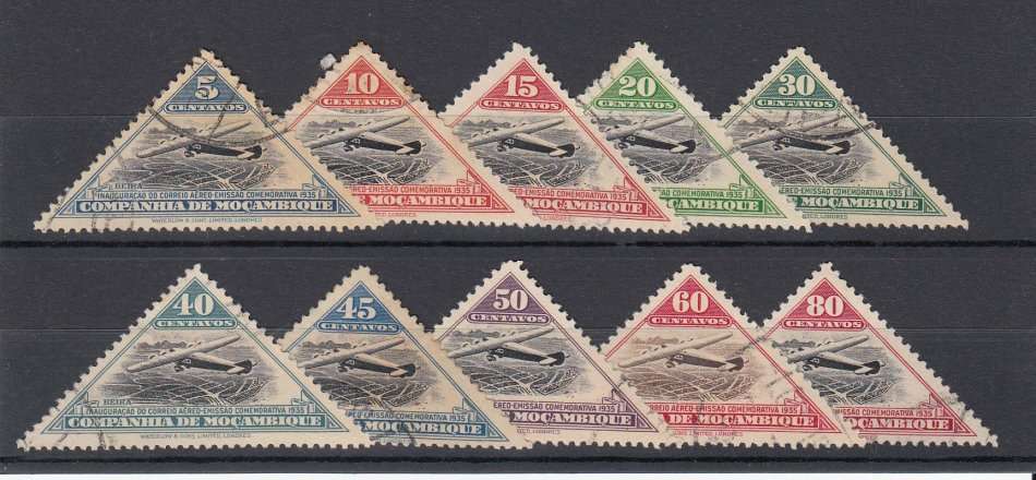 MOZAMBIQUE-1935 AIRS SET VERY FINE USED   13 POUNDS