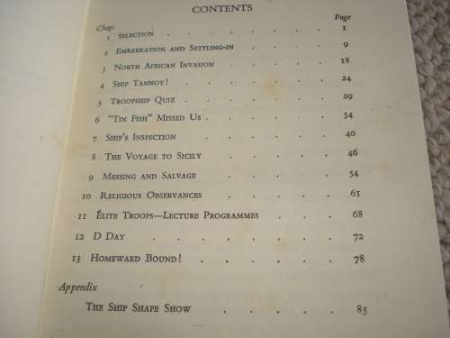 A SCARCE BOOK " TROOPSHIP " SIGNED BY LIEUTENANT-COLONEL R.A.CHELL 1948 _SEE BELOW