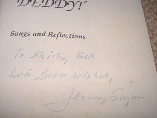 SCARCE BOOK " AG PLEEZ DEDDY ! " SIGNED BY JEREMY TAYLOR-READ BELOW