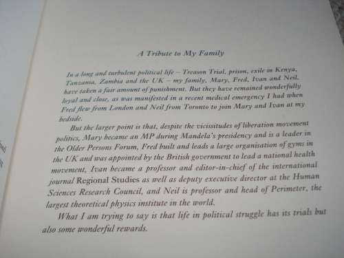 " WITH MY HEAD ABOVE THE PARAPET-AN INSIDER ACCOUNT OF THE ANC IN POWER "SIGNED COPY !!