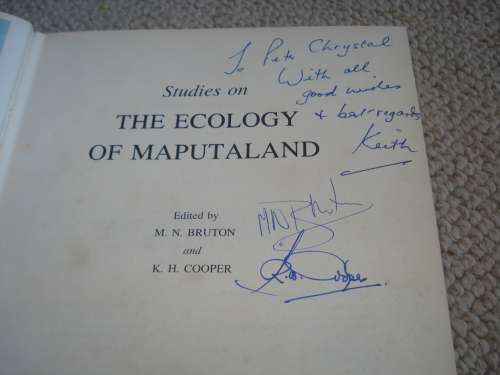 SCARCE BOOK ! " STUDIES ON THE ECOLOGY OF MAPUTALAND " SIGNED TWICE !!!