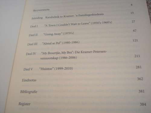 SCARCE BOOK " DAVID KRAMER-`n BIOGRAFIE " SIGNED COPY BY DAVID KRAMER.