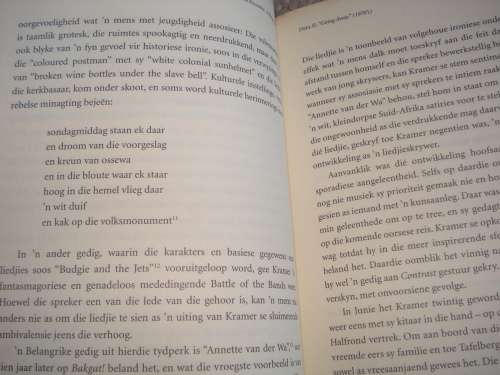 SCARCE BOOK " DAVID KRAMER-`n BIOGRAFIE " SIGNED COPY BY DAVID KRAMER.