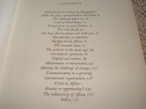 VERY SCARCE AFRICANA " ANTON RUPERT-PROGRESS THROUGH PARTNERSHIP " SIGNED BY ANTON RUPERT !!!