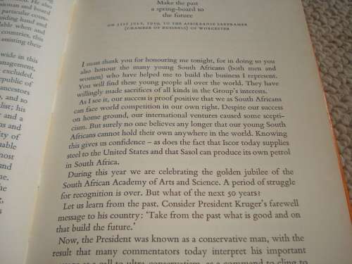 VERY SCARCE AFRICANA " ANTON RUPERT-PROGRESS THROUGH PARTNERSHIP " SIGNED BY ANTON RUPERT !!!