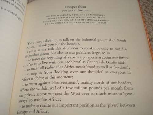 VERY SCARCE AFRICANA " ANTON RUPERT-PROGRESS THROUGH PARTNERSHIP " SIGNED BY ANTON RUPERT !!!