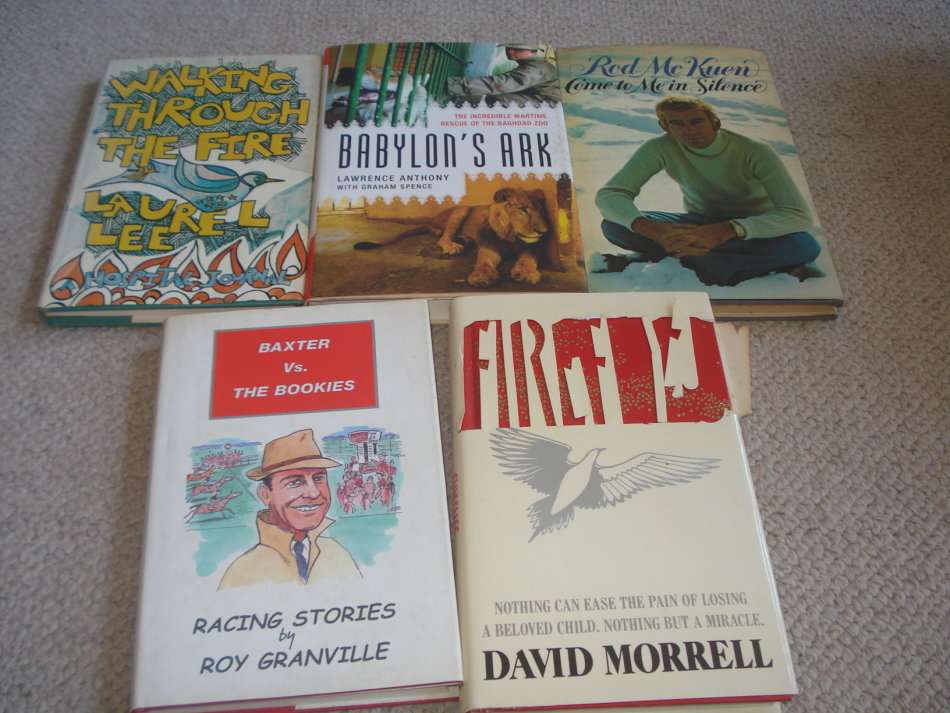 END OF YEAR BONANZA-FIVE SIGNED HARD COVERS-ONE SCARCE !!!!-READ POSTAGE BELOW
