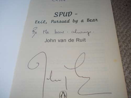 " SPUD-EXIT,PURSUED BY A BEAR " SIGNED BY THE AUTHOR