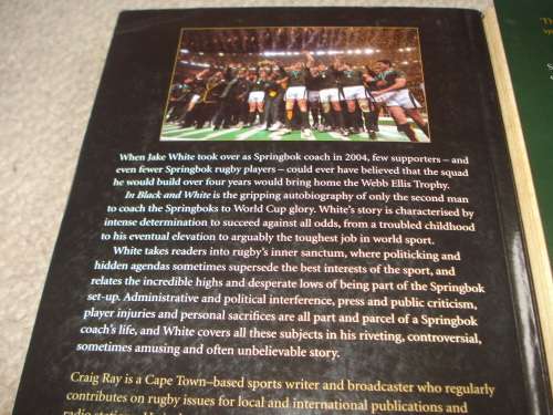 TWO SPORTS MEMORABILIA BOOKS SIGNED BY JAKE WHITE AND MICHAEL MARNEWICK