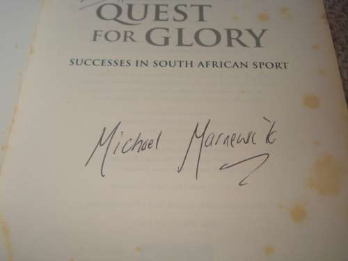 TWO SPORTS MEMORABILIA BOOKS SIGNED BY JAKE WHITE AND MICHAEL MARNEWICK