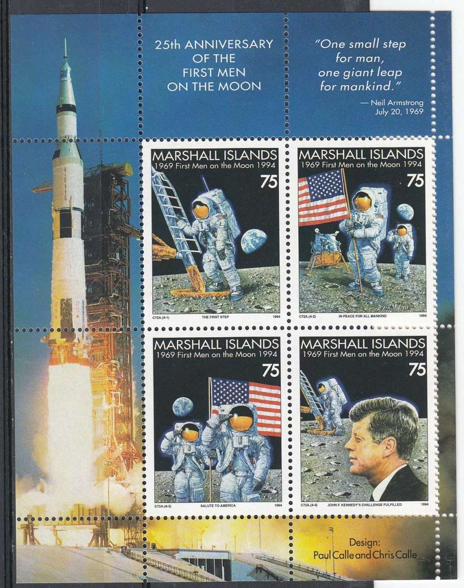 MARSHALL ISL. SPACE-SUPERB UMM MINI SHEET    8 POUNDS