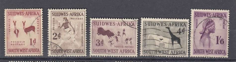 SWA-1960 LATER DIFFICULT SET VERY FINE USED 1d LIGHT TONE SPOT   R324.00