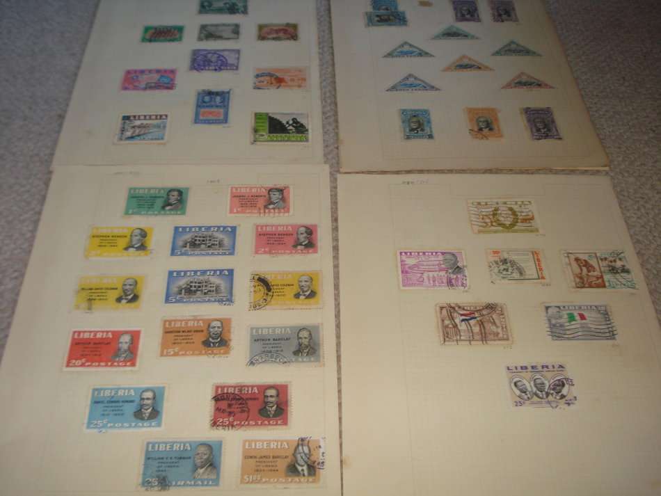 A SCARCE COLLECTION-LIBERIA ON 18 ALBUM PAGES-MANY SETS-READ BELOW