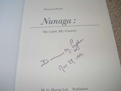 " NUNAGA: MY LAND MY COUNTRY " BY DUNCAN PRYDE-SIGNED COPY