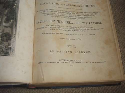 EXTREMELY RARE 1857 BOTH VOLUMES " HISTORY OF THE COUNTY OF DURHAM "