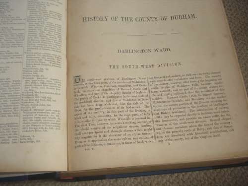 EXTREMELY RARE 1857 BOTH VOLUMES " HISTORY OF THE COUNTY OF DURHAM "