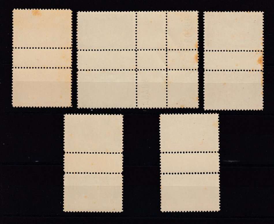 ISRAEL-1948 SELDOM SEEN ON AUCTION 'FLYING SCROLLS' TETE-BECHE 5M WITH SHEET NUMBERS !! $800+++