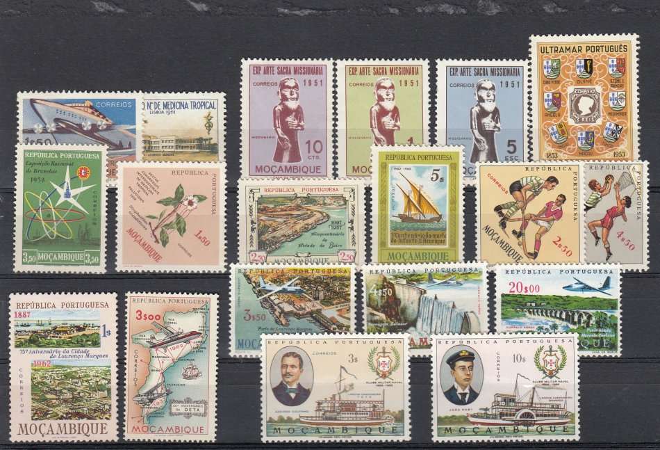 MOZAMBIQUE-USEFUL MINT LOT-SG 510 GUM DIST.-HINGE REM.   17 POUNDS