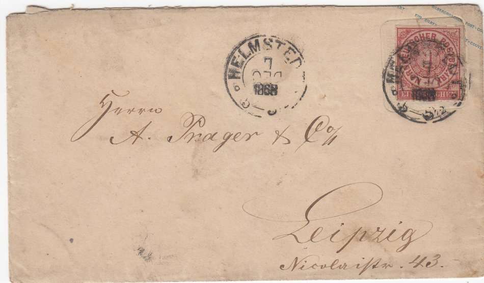 GERMANY-1868   NORTH GERMAN CONF.LOVELY COVER-EARLY USAGE !!