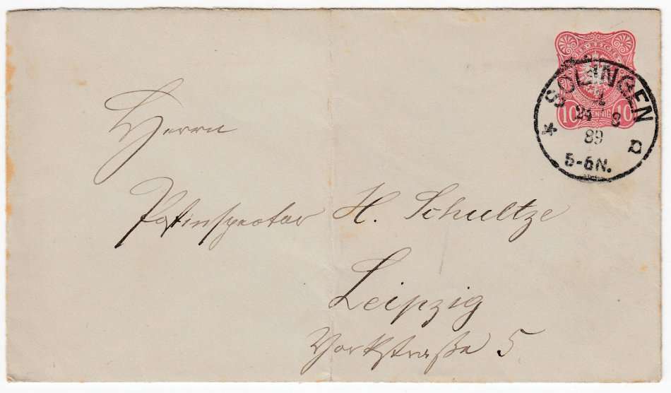 GERMANY-1889 NICE EARLY COVER TO LEIPZIG