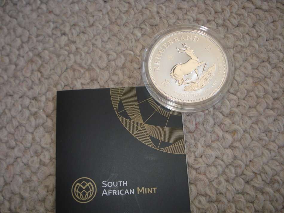 SUPERB PREMIUM UNCIRCULATED 2017 ONE OUNCE KRUGER RAND FINE SILVER WITH PRIVY MARK-SEE BELOW
