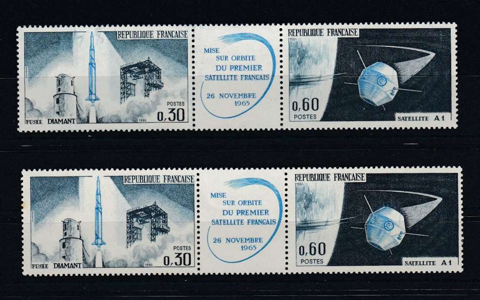 FRANCE-SCARCE SET-TENANT PAIRS UNMOUNTED MINT-ONE HAS SMALL TONE SPOT