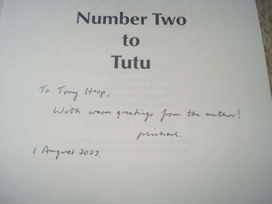 NUMBER TWO TO TUTU-A MEMOIR-SIGNED BY MICHAEL NUTTALL-FORWARD BY TUTU