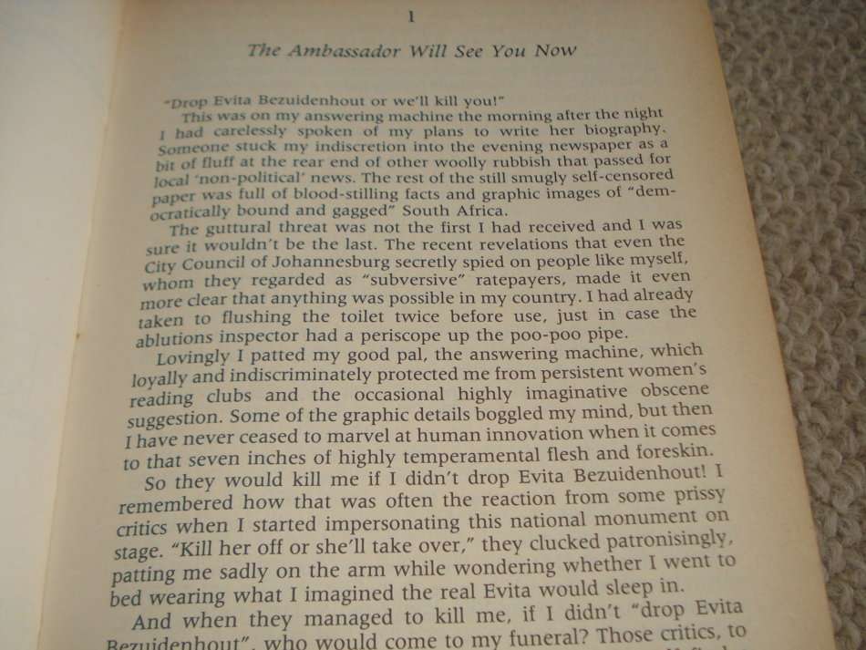 SCARCE BOOK " A PART HATE A PART LOVE " A BIOGRAPHY BY PIETER-DIRK UYS AND SIGNED BY " HER "