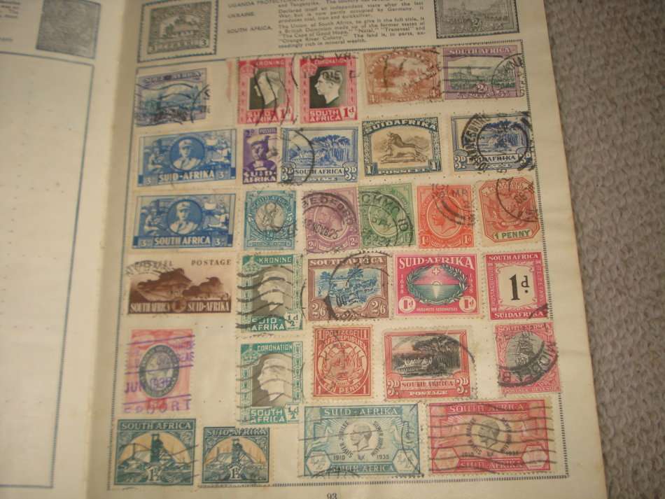 OLD STAMP ALBUM WITH EARLIES-SOME USEFUL ITEMS-READ BELOW
