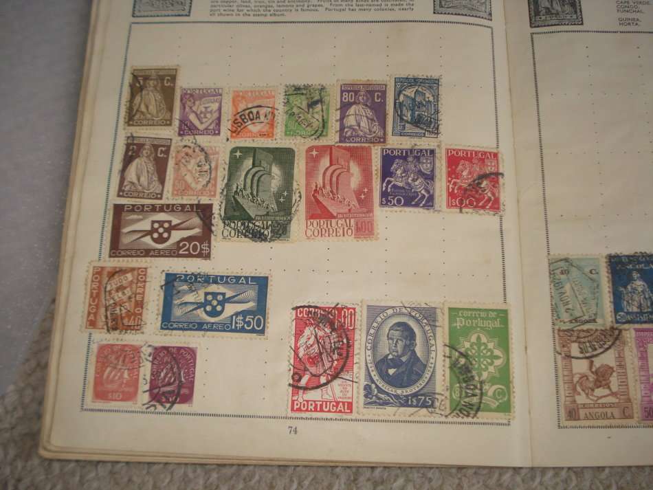 OLD STAMP ALBUM WITH EARLIES-SOME USEFUL ITEMS-READ BELOW