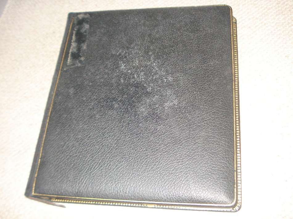 UNION-VERY EXPENSIVE LEATHER BOUND GOLD EDGING ALBUM WITH BLOCKS/PANES ETC-SEE BELOW !!!