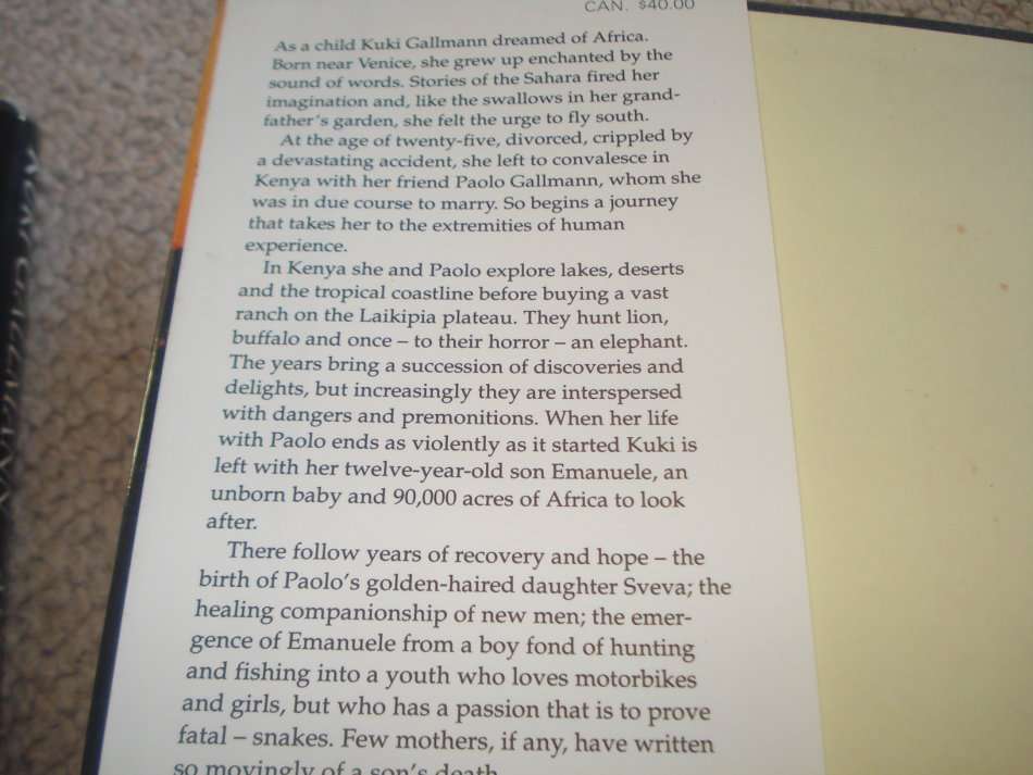 BOTH BOOKS BY KUKI GALLMANN-BOTH SIGNED KENYA AND WILDLIFE-TWO STUNNING READS !!