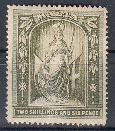 MALTA-KGV SG 87a VERY FINE MINT  HINGE REM.         80 POUNDS