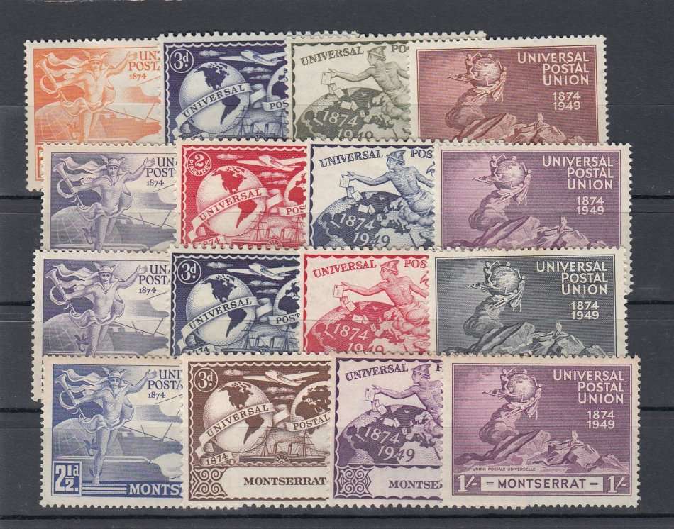 1949 UPU-14 LOVELY SETS VERY FINE MINT-SOME UNMOUNTED MINT